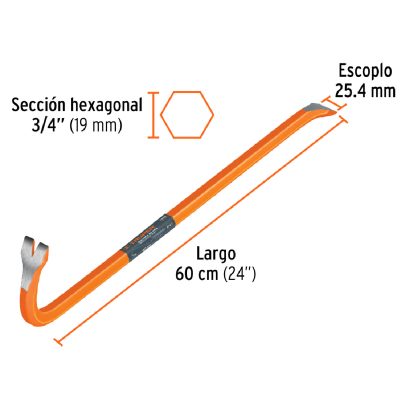 Barretas de Uña 3/4” Diámetro Diablito Largo 60cm (24”)