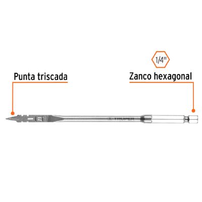 Broca Planas Para Madera Diametro 1/2" (13 mm)