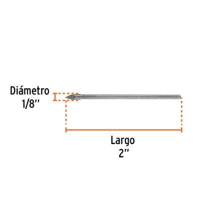 Broca Para Vidrio y Azulejo Diametro 1/8" (3 mm)