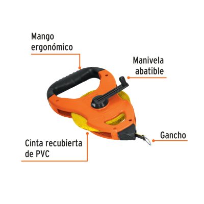 Huincha Largas Cruceta Fibra Vidrio Largo 30 mt