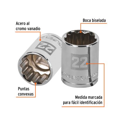 Dados 12 Puntas Milimétricos 22 mm