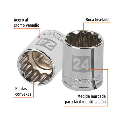 Dados 12 Puntas Milimétricos 24 mm