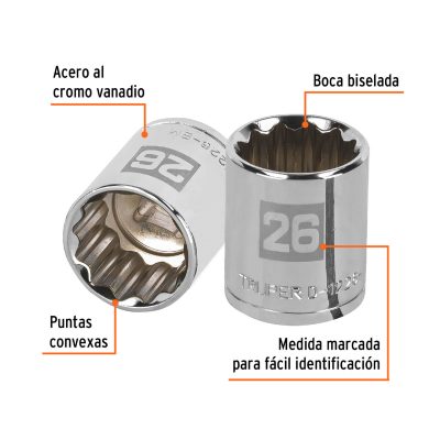 Dados 12 Puntas Milimétricos 26 mm