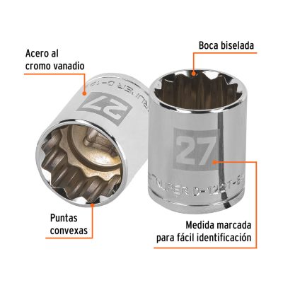 Dados 12 Puntas Milimétricos 27 mm