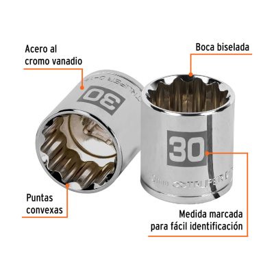 Dados 12 Puntas Milimétricos 30 mm