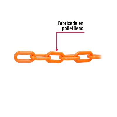 Cadenas Plásticas 8 mm Naranjo