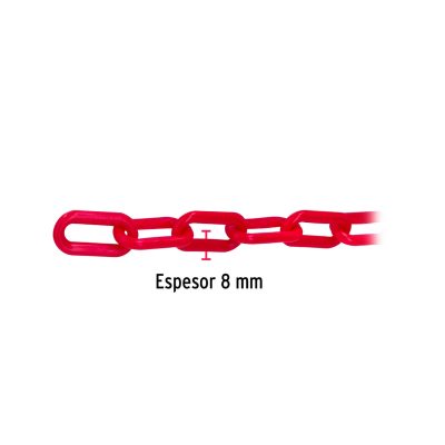 Cadenas Plásticas 8 mm Rojo